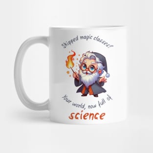 Cute Wizard Magic vs Science Mug